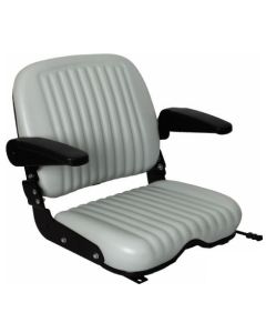 Concentric Replacement Seat: Broad-Based, High Back Seat, Gray