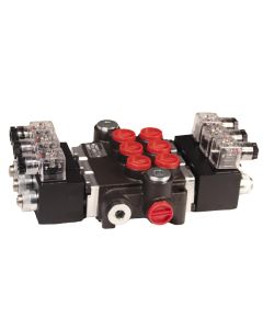 Chief Solenoid Valve 13 GPM, SAE 10 Inlet/Outlet, 3 Spool, 12 VDC, 2250 PSI