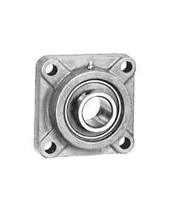 Stainless Steel 4-Bolt Flange Bearings - 1 1/2 ID, SUCSF 208-24 , Set Screw Collar