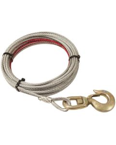 Pierce 3/8 in x 75 ft Cable with Swivel Hook