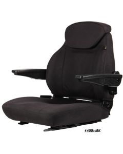 Concentric Replacement Seat: Premium High Back Seat, Black